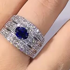 Sapphire Stone18k White Gold Plated Add To Bundellllll & Saveeeeeee